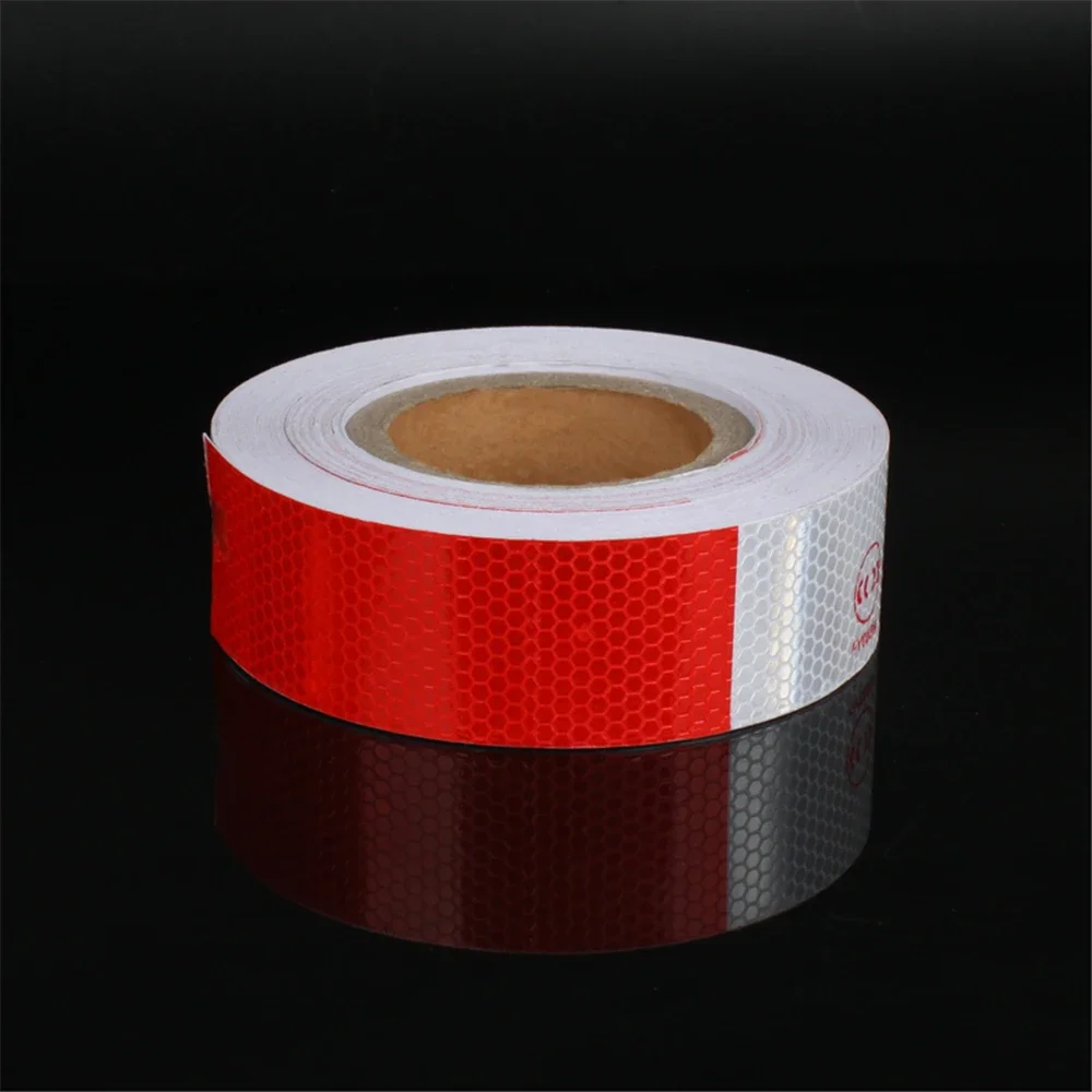 30 Meters Reflective Tape Red and White Reflective Strip Body Tape Stick Car Road Traffic Night Luminous Safety Pvc Warning