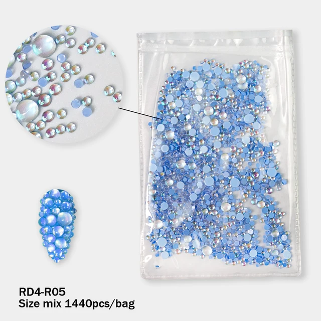 Candy Color Caviar Decor Parts Nail Art Design Mix Size Mermaid Beads  Luxious Shiny Gems Flatback Rhinestones Wrap Nail Charms - AliExpress