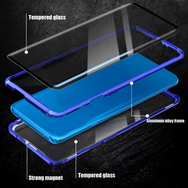 360 Metal Cover For Oppo Reno 10 Magnetic Case For Oppo Reno 10 5G Cases  Double Glass Oppo Reno10 Coque Shockproof Reno 10 Funda - AliExpress