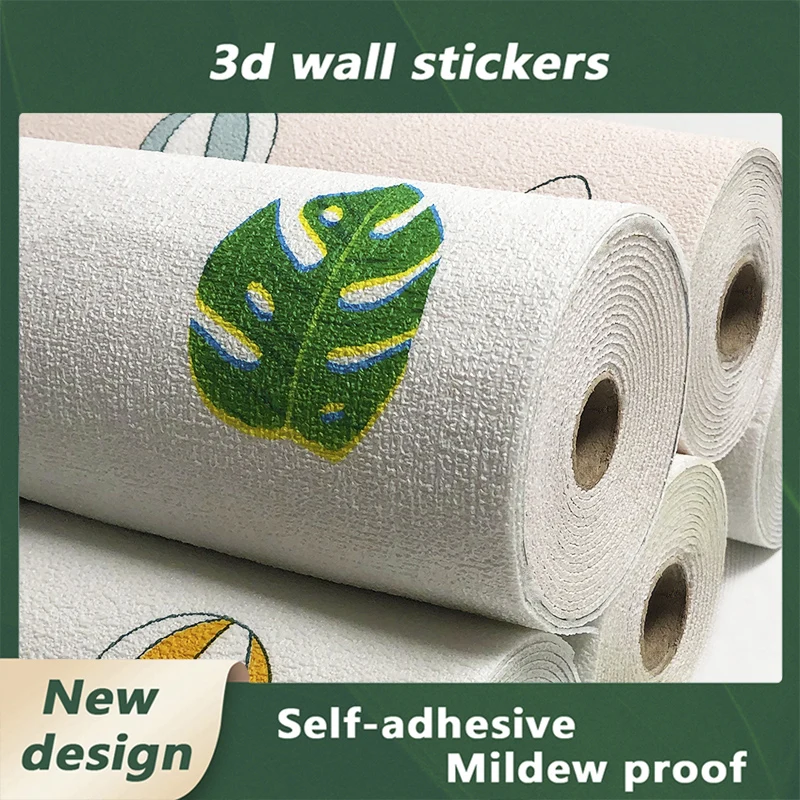 New Cartoon Self-Adhesive 3D Wall Stickers Waterproof Soundproof Environmental Protection Thickened 3D Wallpaper Decoration tape force protection electrician adhesive tape 21mm width package postal waterproof insulating tape electrician adhesive tape