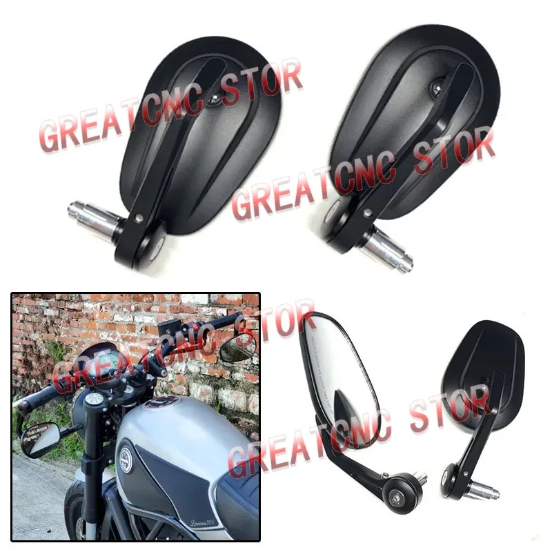 E24 Mirror Bar End Motorcycle Rearview Mirror for BMW Kawasaki Honda
