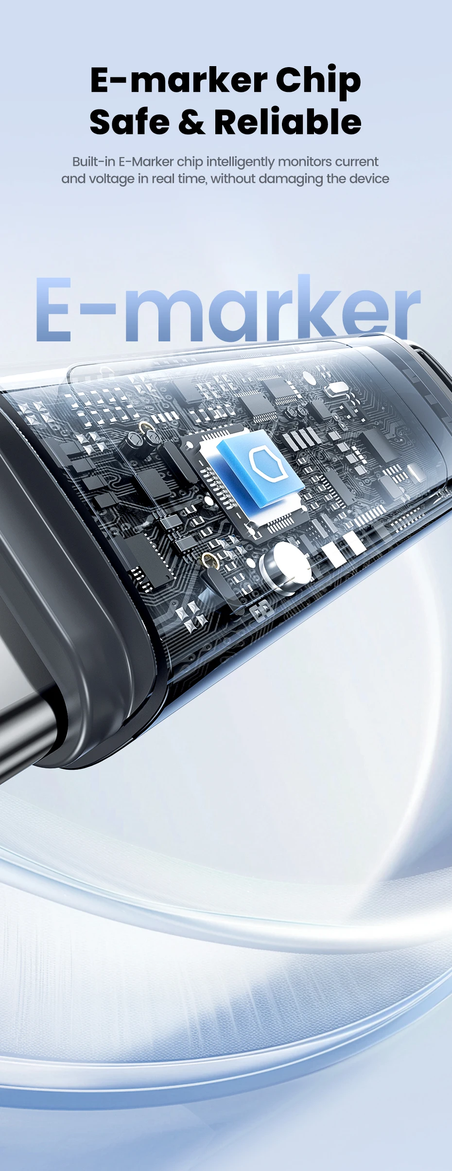 Toocki PD 100W USB-C zu USB-C Kabel 60W Typ-C zu Typ-C mit Digitalanzeige Weiches Silikonkabel Schnelles Laden für iPhone 17 Samsung – Detail 8