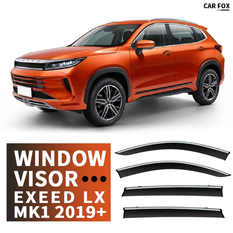 

For Exeed LX MK1 2019-2023 Plastic Window Visor Vent Shades Sun Rain Deflector Guard 4PCS/SE For Exeed LX MK1 2019-2023