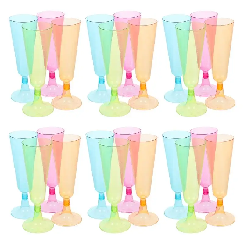 Glasses Cup Cocktail Plastic Cups whiskey Goblet Glass Party Toasting Flutes Martini Mimosa Wedding Disposable