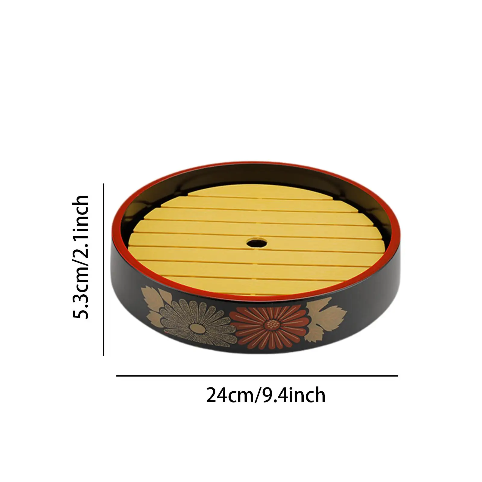 Japanese Sushi Plate Food Dish Sushi Board Round Dish Serving Platter Sashimi Tray for Home Restaurant Kitchen