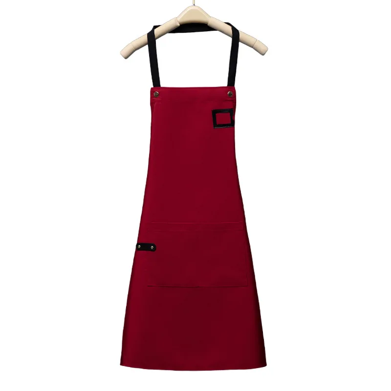 C819 Painting Apron New Summer Neck Hanging Kindergarten Coffee Shop Linen Waiter and Waitress Overalls Apron Waitress Uniform