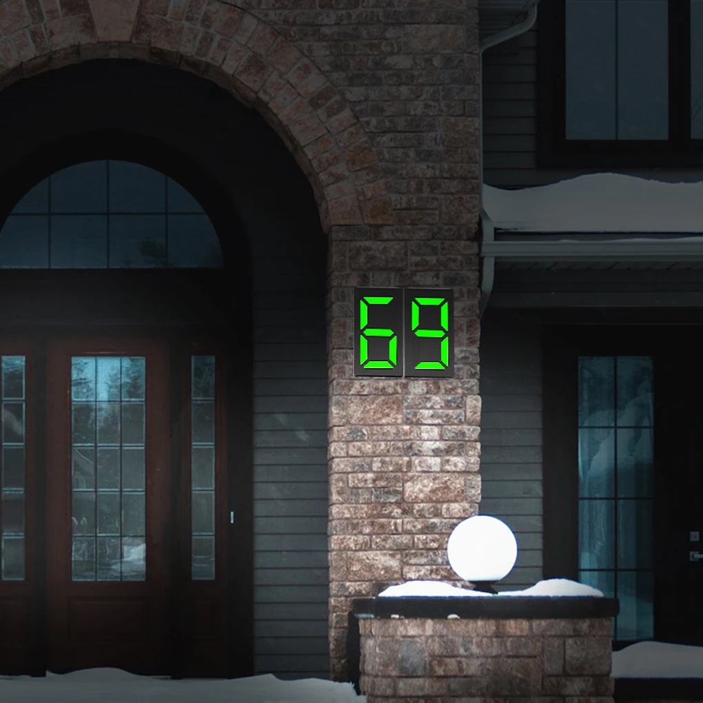 

Hotel Solar Powered Door Plate Outdoor Patio Doors Number Decoration