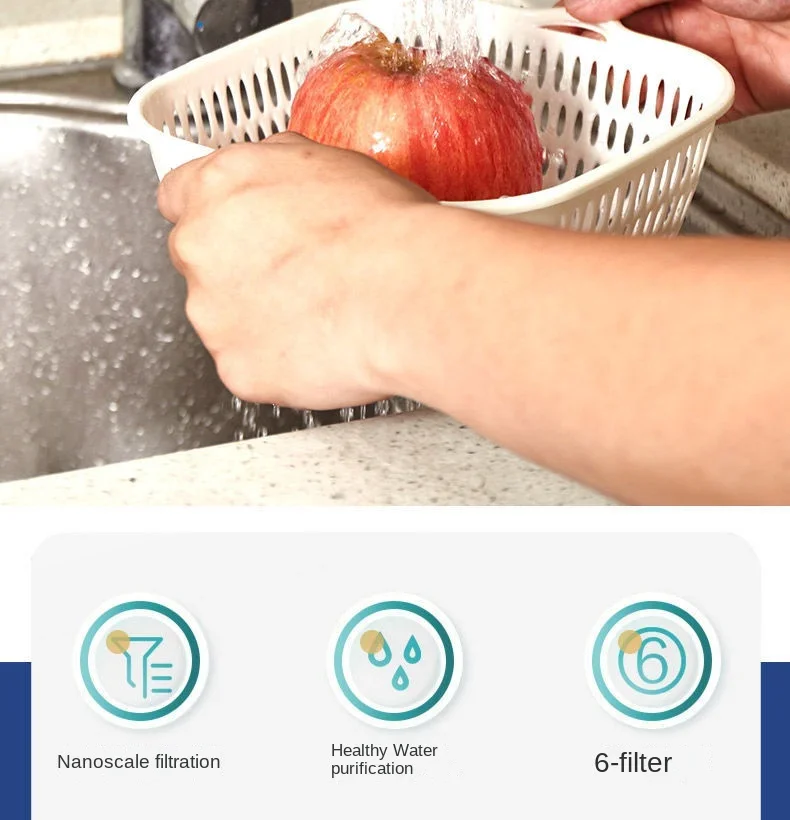 Description Picture 3 of item6-layers Water Filter Tap Purifier for Faucet Kitchen Accesories Mixer Aerator Bathroom Faucet Nozzle Water Filtration System