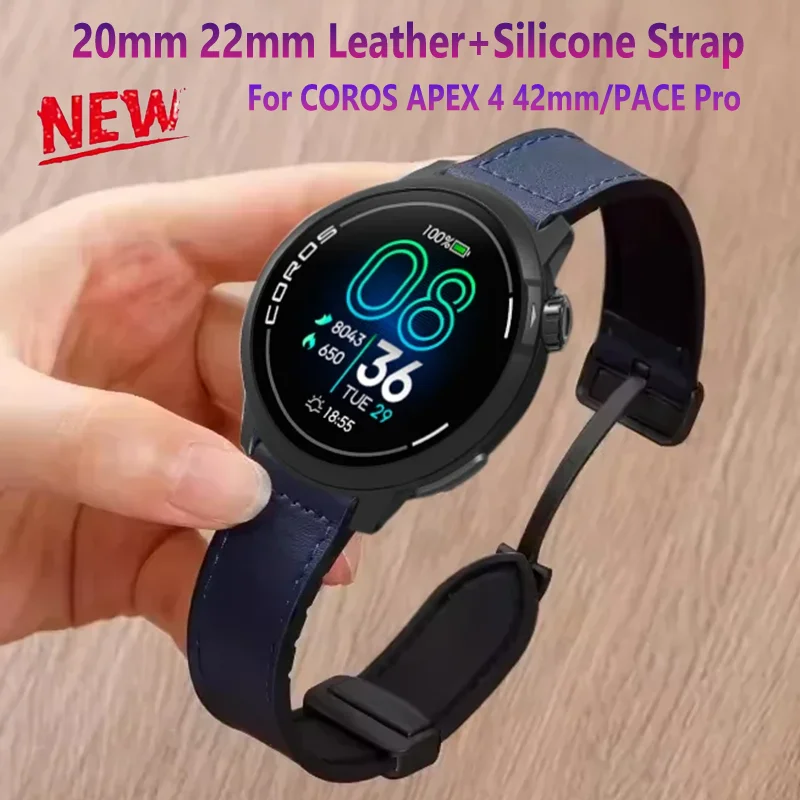 Luxury Leather and Silicone Magnetic Watch Strap Bracelet