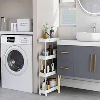 Multi - Layer 360° Rotating Storage Cart in ABS - Space - Saving, for Dorms & Kitchen,bathroom,Non-slip and durable 1
