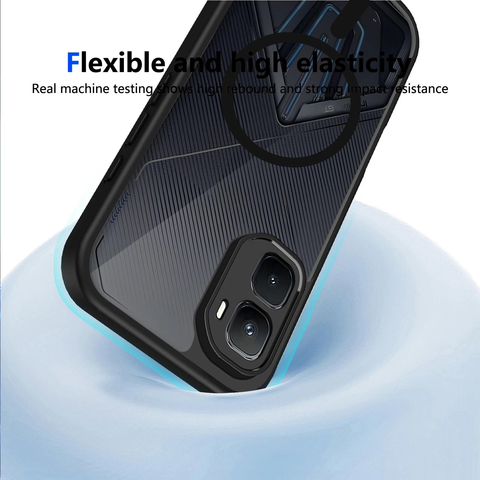 Sleek Silicone Bumper Back Cover with Magsafe