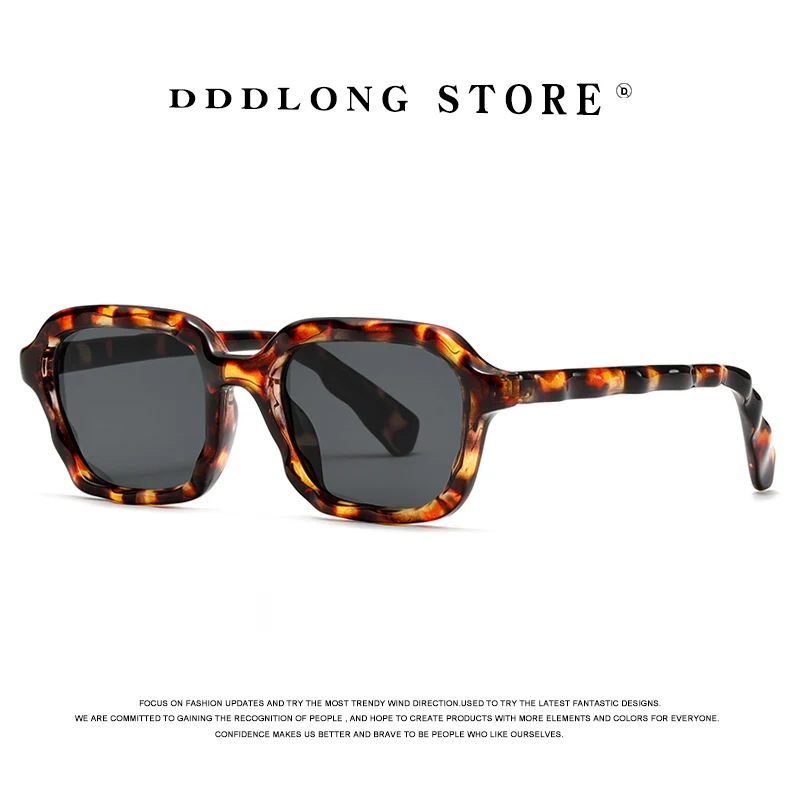 

DDDLONG Retro Fashion Punk Rectangle Sunglasses Women Men Sun Glasses Classic Vintage Goggles UV400 Outdoor Shades D438
