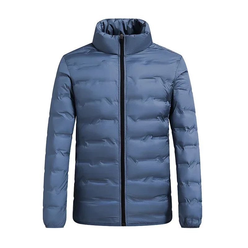 Mens Down Jacket Stand Collar Slim Short Warm Sports Winter