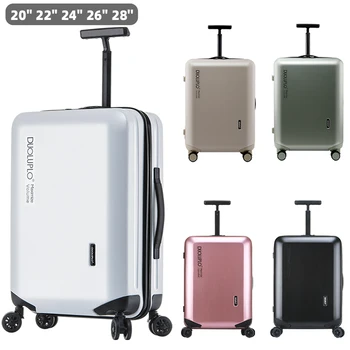Valigie da viaggio con ruote con lucchetto a combinazione Tsa 20/22/24/26/28 pollici Trolley da viaggio di grandi dimensioni per uomo donna 1