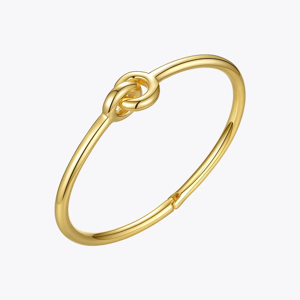 

ENFASHION Interlock Bangles For Women Gold Color Fashion Jewelry 2020 Minimalist Circle Bracelets Femme Gifts Pulseras B202173