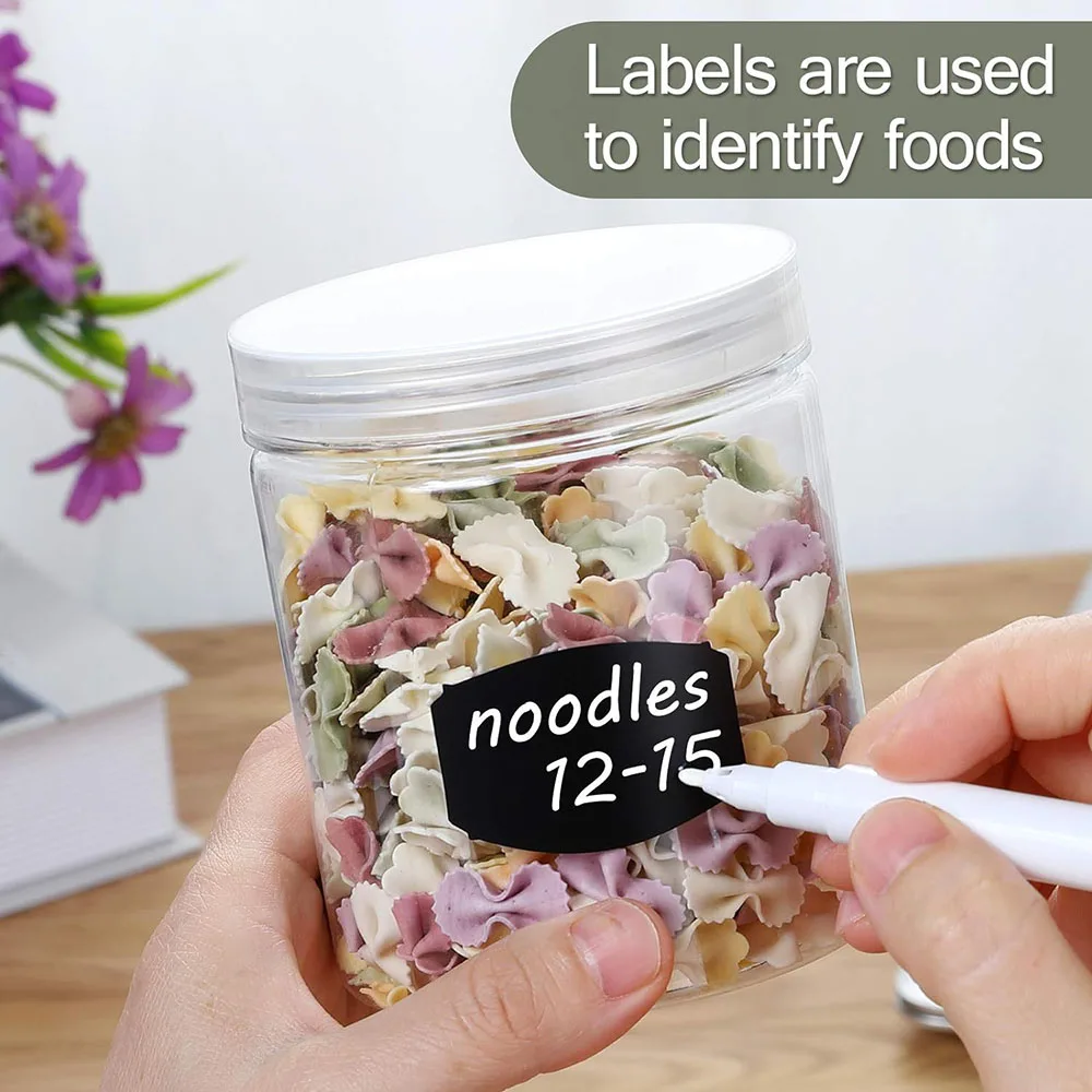 Plastic Jars Clear Plastic Slime Containers Kitchen Household Food Storage Dry Goods Creams 6 PCS 16 oz