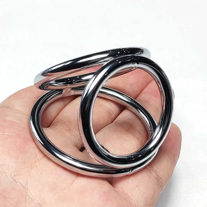 Ring Metal Rings Cage Male Chastity Device Locks Sex Toys For Men ball stretcher Delay Ejaculation ring shop_voghion.com