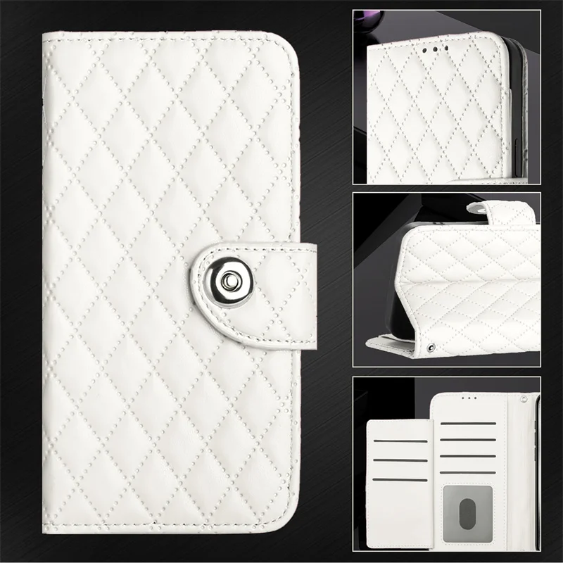 Luxury Leather Wallet Flip Phone Case - Fashionable and Anti-Scratch Design