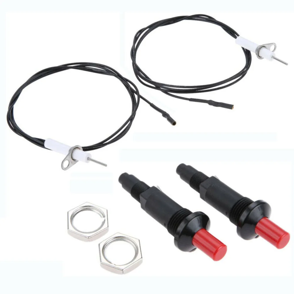 Piezo Spark Ignition With Cable Piezo Spark Kitchen Lighters for 2 Pack Universal Piezo Spark Igniter Push Button Gas Fireplace Grill BBQ Stove