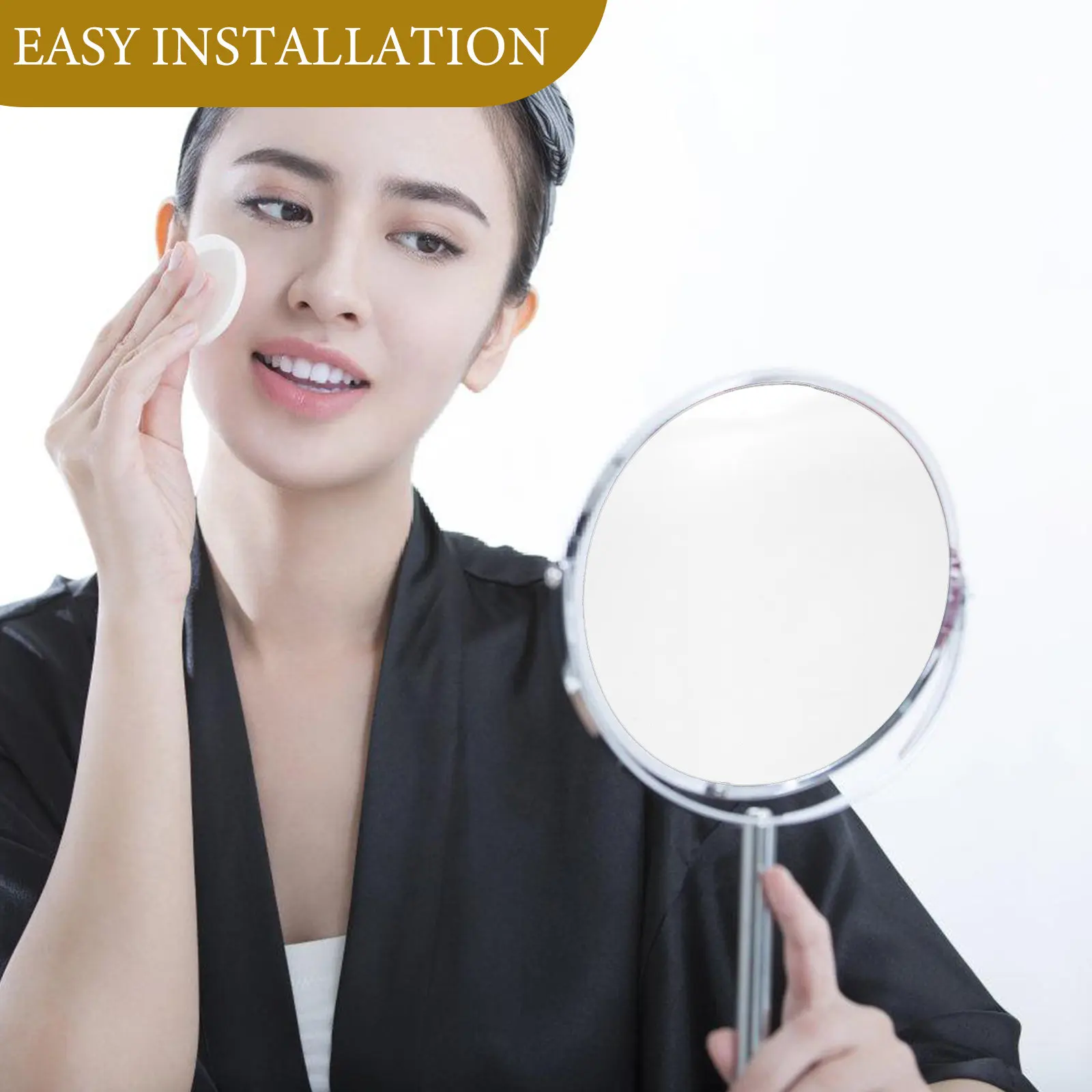 4pcs 라운드 아크릴 시트 10Cm 메이크업 거울 교체 Diy 공예 거울 렌즈 화장대 용 소형 경량