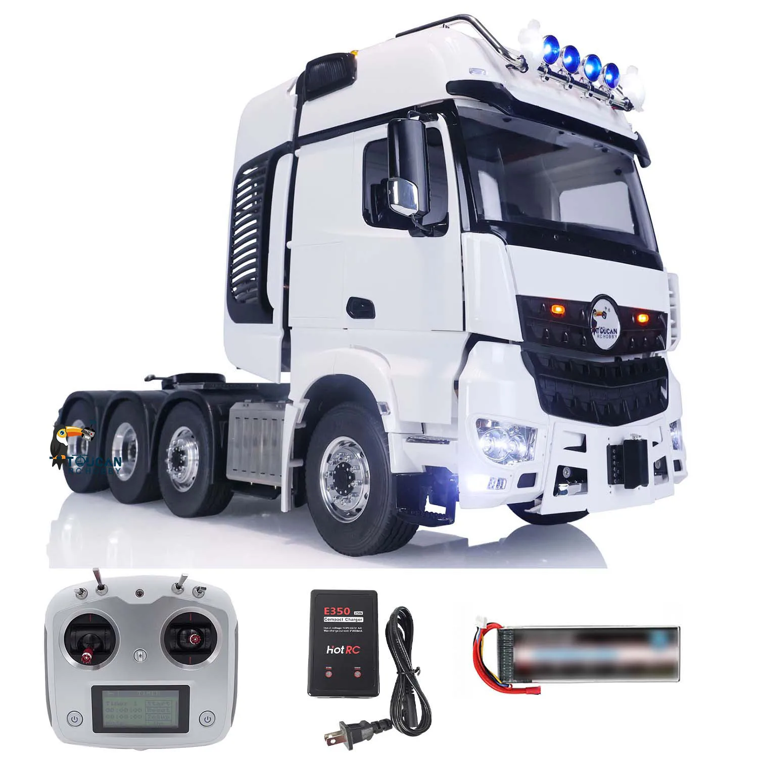 LESU 8X8 RC Tractor Truck Model W/ Metal Chassis 1/14 4 Axles 3363 RTR Radio Control Car Assembled Light Sound System THZH1537 4