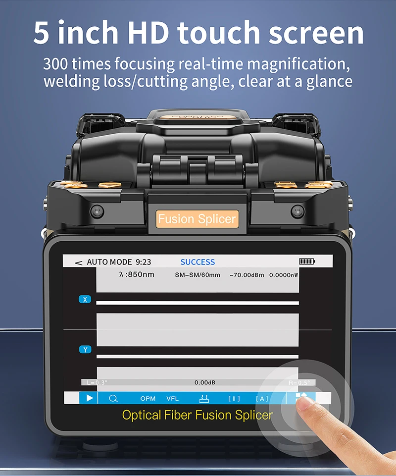 S-80/A-80F/A-10 Fiber Optic Fusion Splicer 6 Motors SM/MM Optical Fiber Core Hea