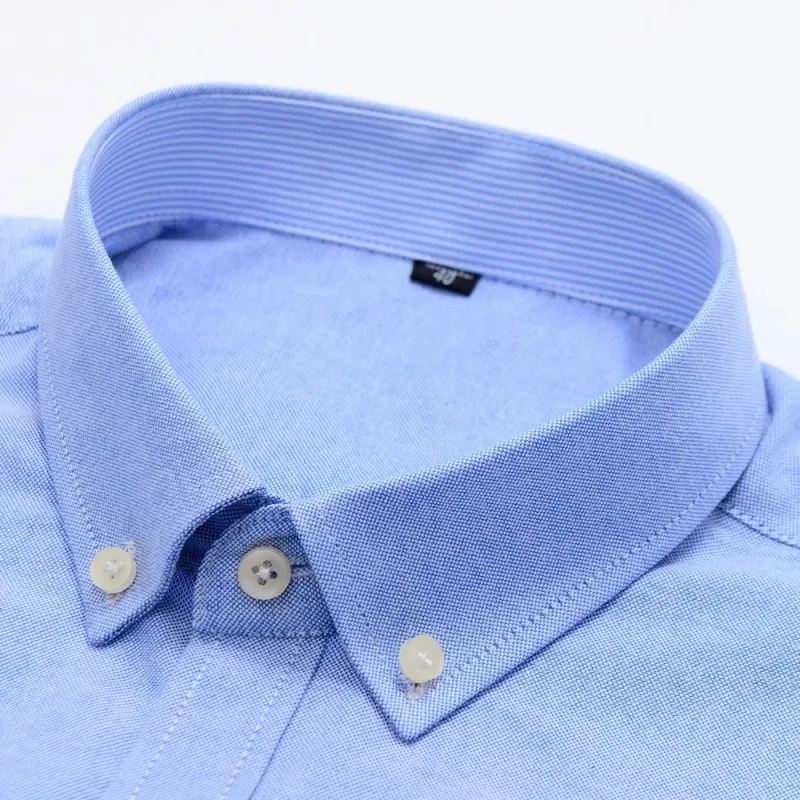 New S To 7XL Short Sleeve 100% Cotton Oxford Soft Comfortable Regular Fit Plus size Quality Summer Business Mens Casual Shirts 3