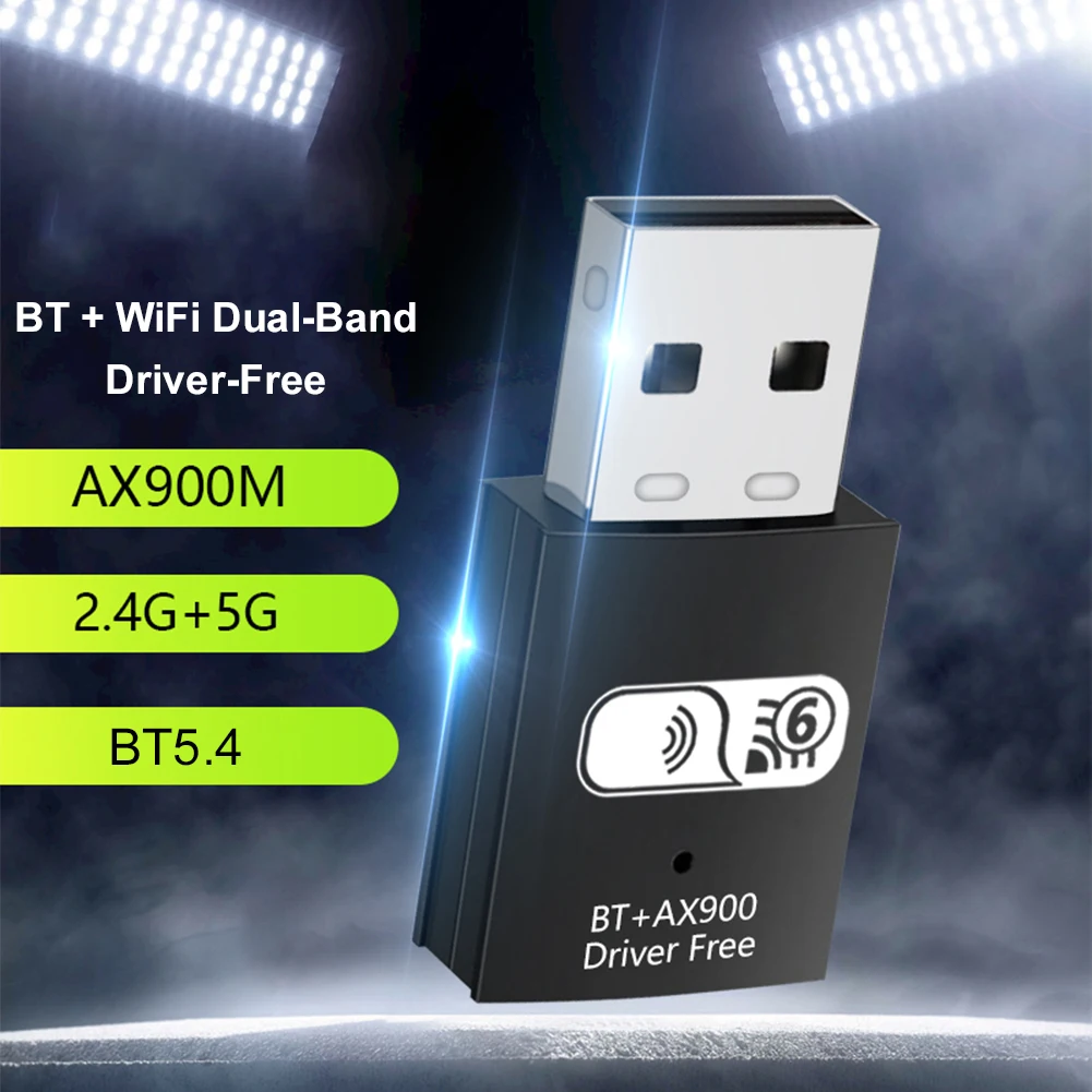 BT5.4 USB WiFi 어댑터 듀얼 밴드 2.4G & 5G 무선 네트워크 카드 가정 및 사무실용 외부 네트워크 수신기 송신기