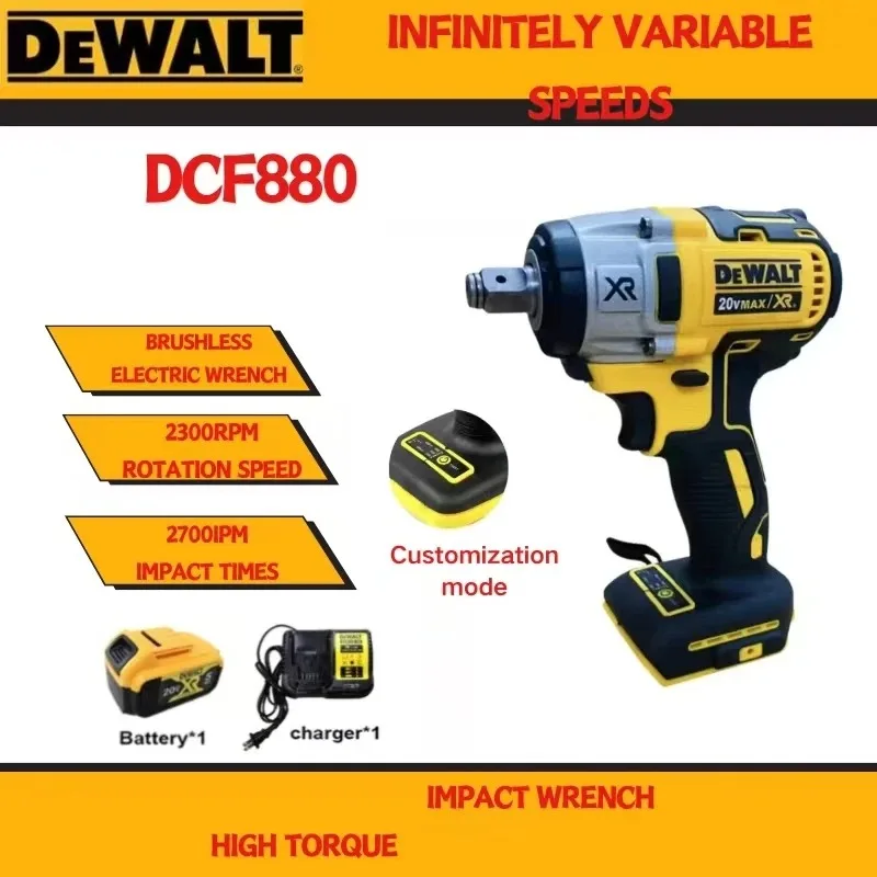 Dewalt DCF880B 18V akumulátorové rázový hasák 203nm s nárazuvzdorné bydlení hasák energie nástroje silná baterie mini vrtačka stroj