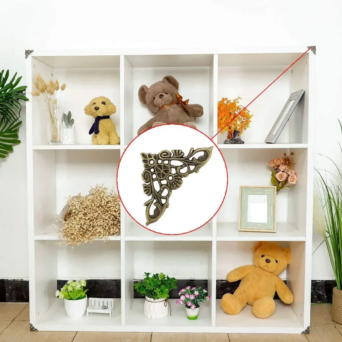 Furniture Hardware Angled Furniture Hardware Furniture Corner Protector Decorative Corner Cover Wood Box Feet Protector Metal Decorative Protectors 12pcs Antique Corner Vintage Box Corner Protector Vintage Desk Edge Cover Screw Book Album