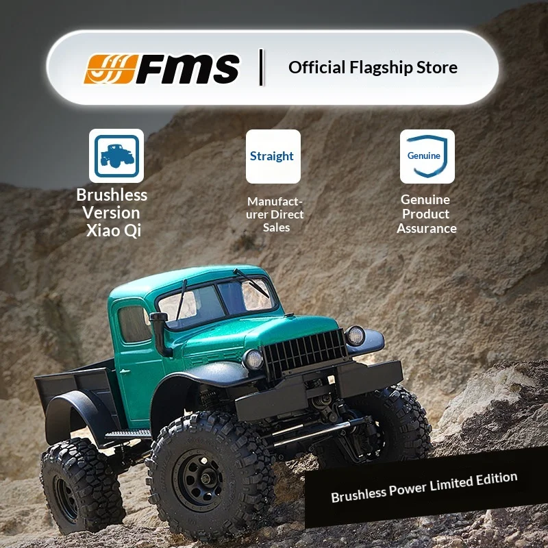 FMS FCX24 Power Wagon Brushless 4WD RC Camion Vert - Édition Limitée