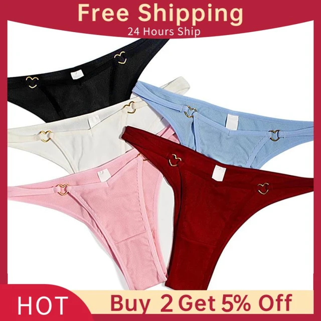 Sexy Low-Waist Panties Women Cotton Underwear Solid Color Briefs