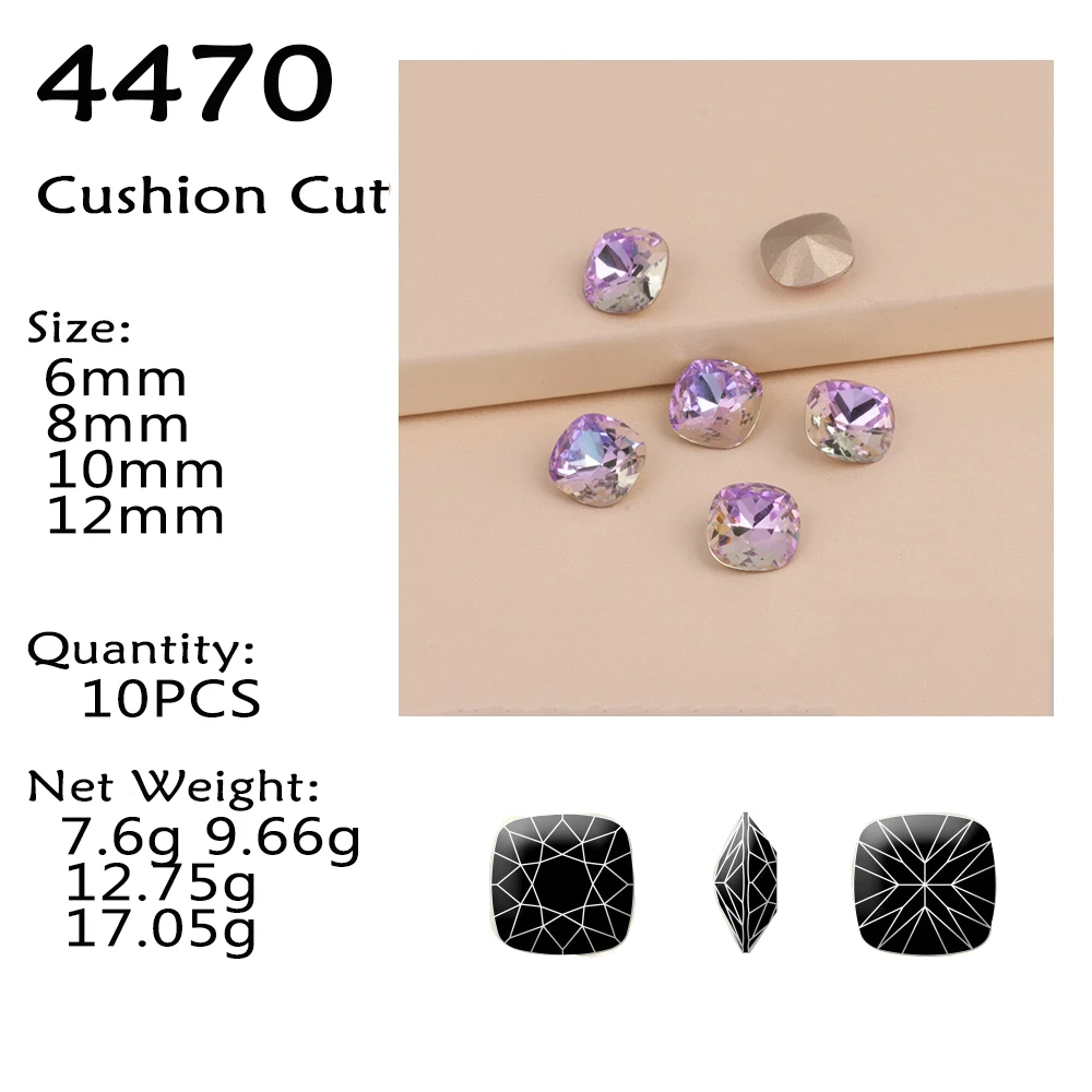 5A Verschiedene Formen Vitrail Lichtfarbe 10 Stück DIY Bastelzubehör Lose Perlen Strasssteine Pointback Glas Kleber für Nagelkunst Edelsteine – Detail 12