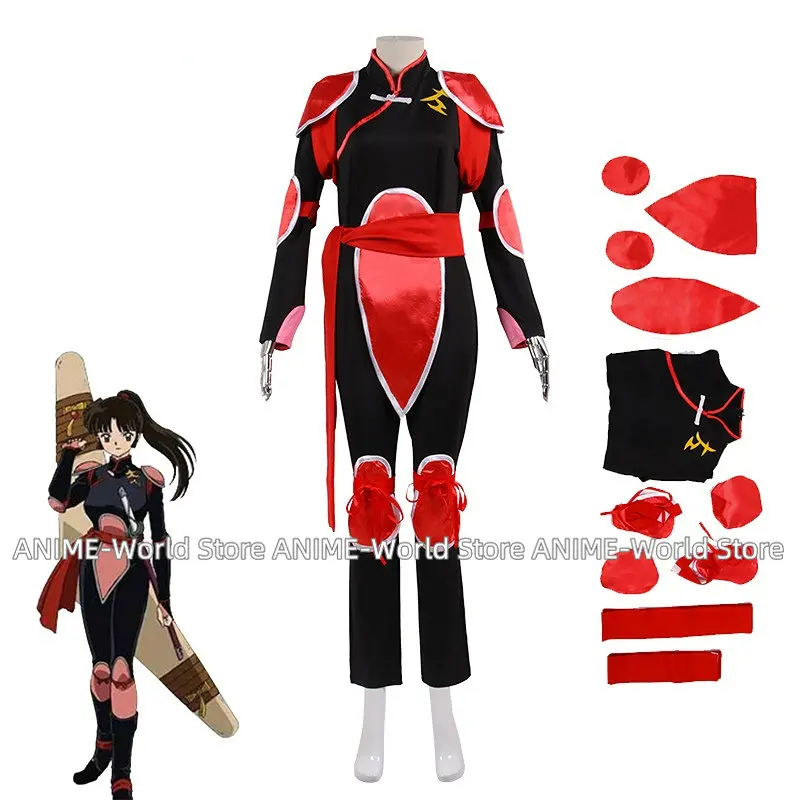 

Inuyasha Sango Battle Suit Cosplay Costume Women Jumpsuit Halloween Carnival Costumes