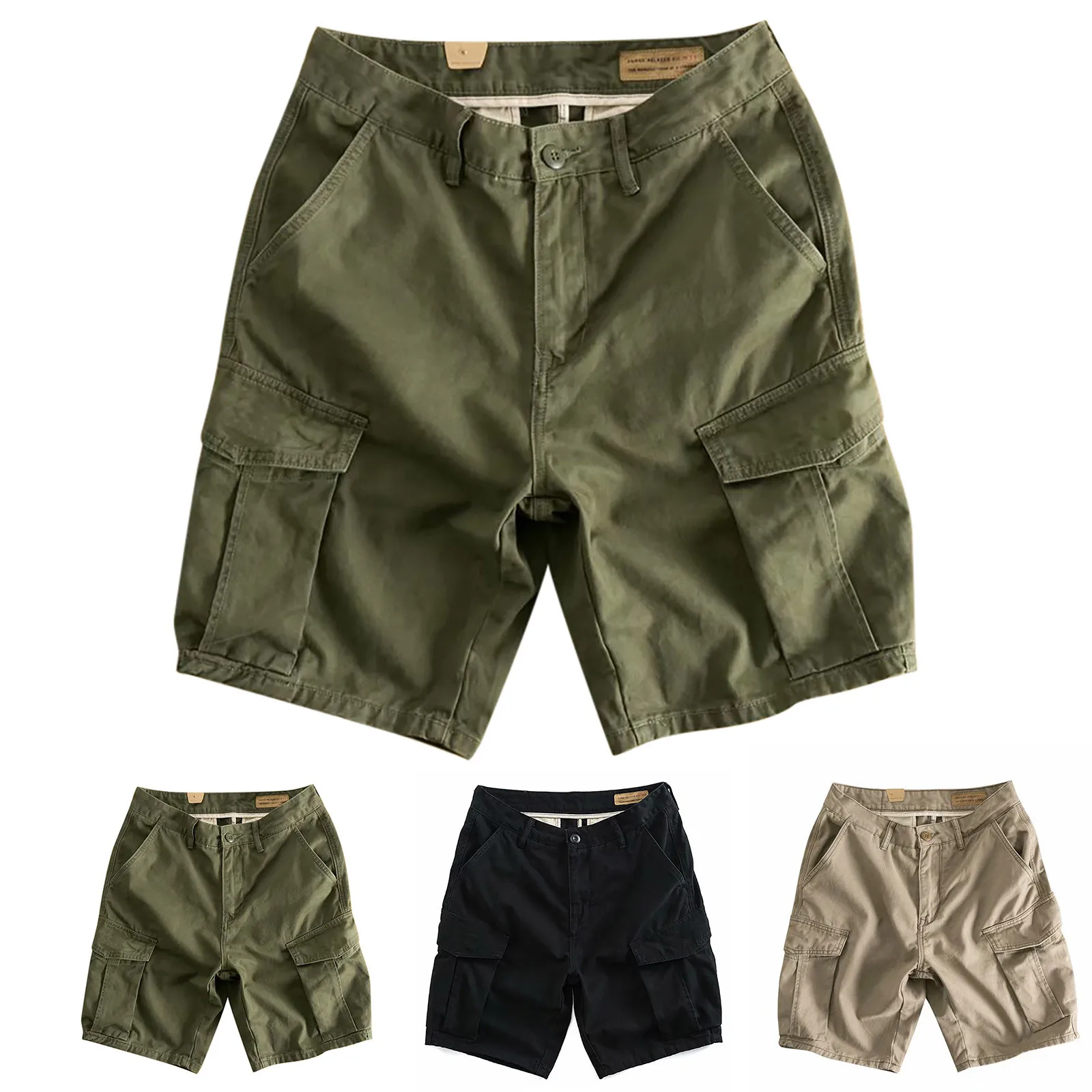 Shorts For Men Trendy Cargo Casual Quarter Pants Permeable Pocket Shorts Ropa De Hombre Trousers Pants For Men Plus Size 4