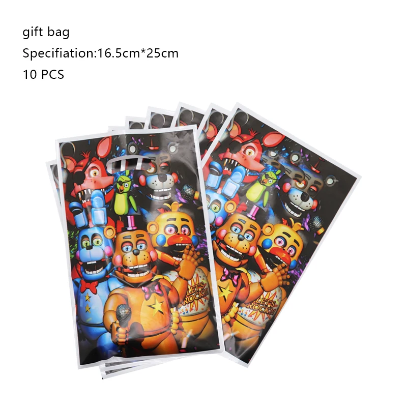 Five Nights at Freddy's Birthday Party Decoration Set - Themed Balloons, Tableware, and Banner