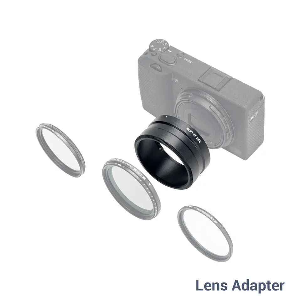 メタルレンズ付きフード/フィルターチューブ,直径49mm,リシュリンク