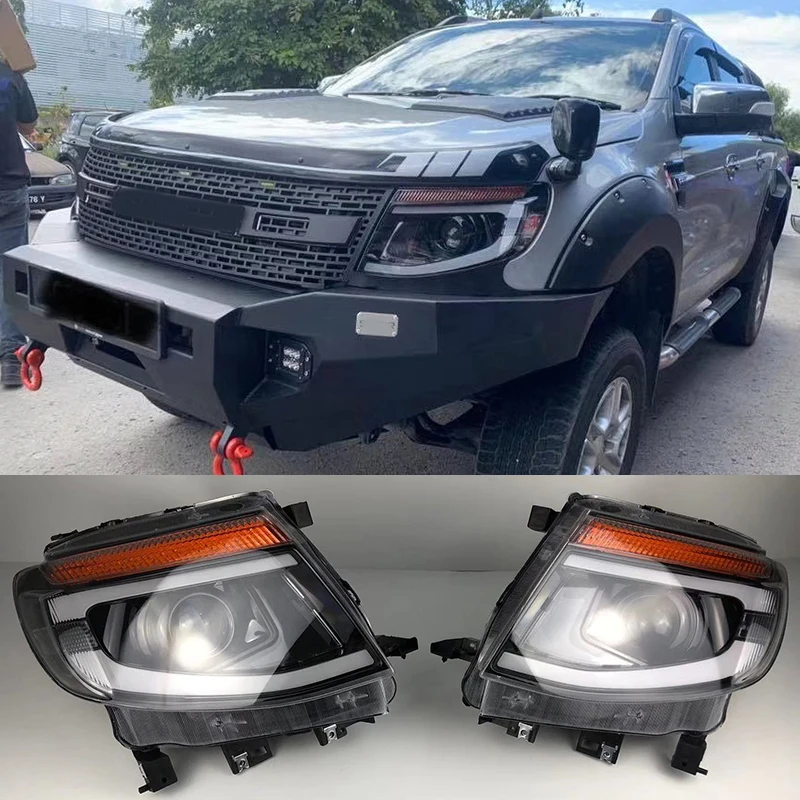 

Front automatic led headlight turn signal for Ford Ranger t62012-2014 pickup headlight