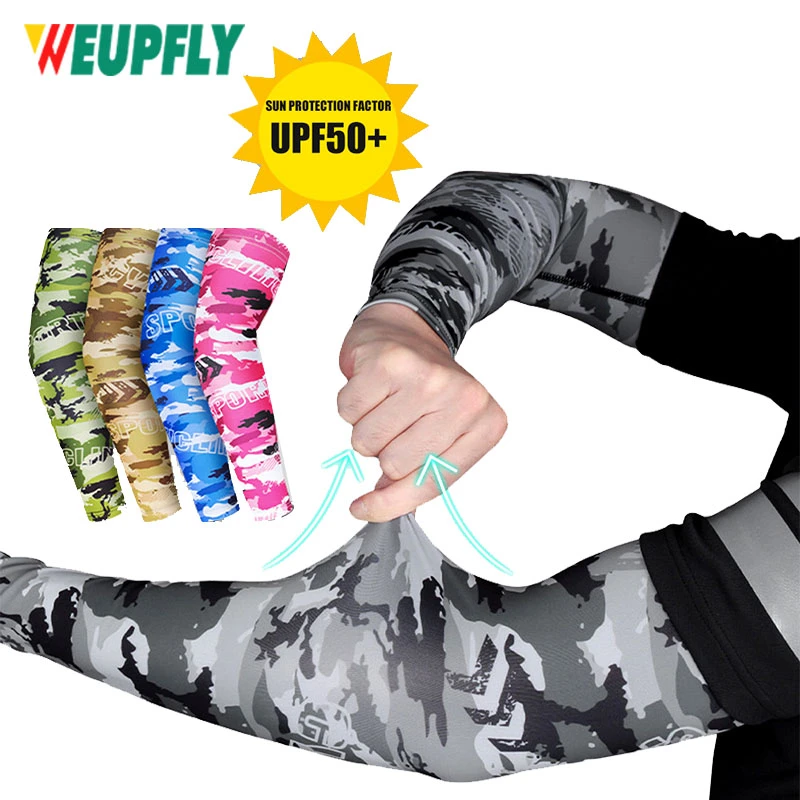 1 Pair Arm Sleeves Unisex Summer Cooling UV Protection Anti slip Arm