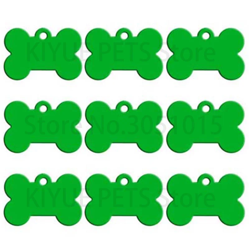 Wholesale 20Pcs Classic Bone Dog ID Tag Pet Tags Custom Anti-Lost Personalized Name Plate Cat Collar Pet Pendant Necklace Chain