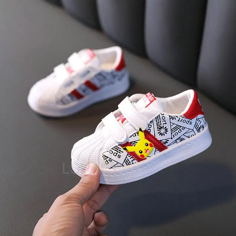 Wit Sneakers Pokemon Pikachu Kinderen Platform Sport Schoenen Meisjes  Hoogte Toename Schoenen Jongens Zwart Sleehak Sneaker - AliExpress