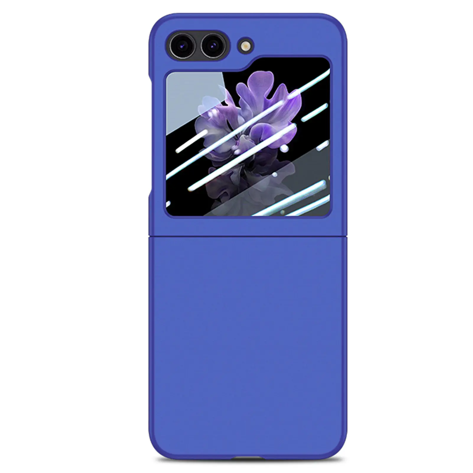 Handyhülle für Samsung Galaxy Z Flip 5 5G mit rückseitigem Glasschutz aus Kunststoff_voghion.com