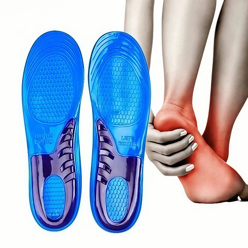 스포츠 깔창 충격 흡수 깔창 통기성 Tpe 두꺼운 실리콘 리바운드 탄력 있는 땀 흡수 캐주얼 깔창 충격 방지
