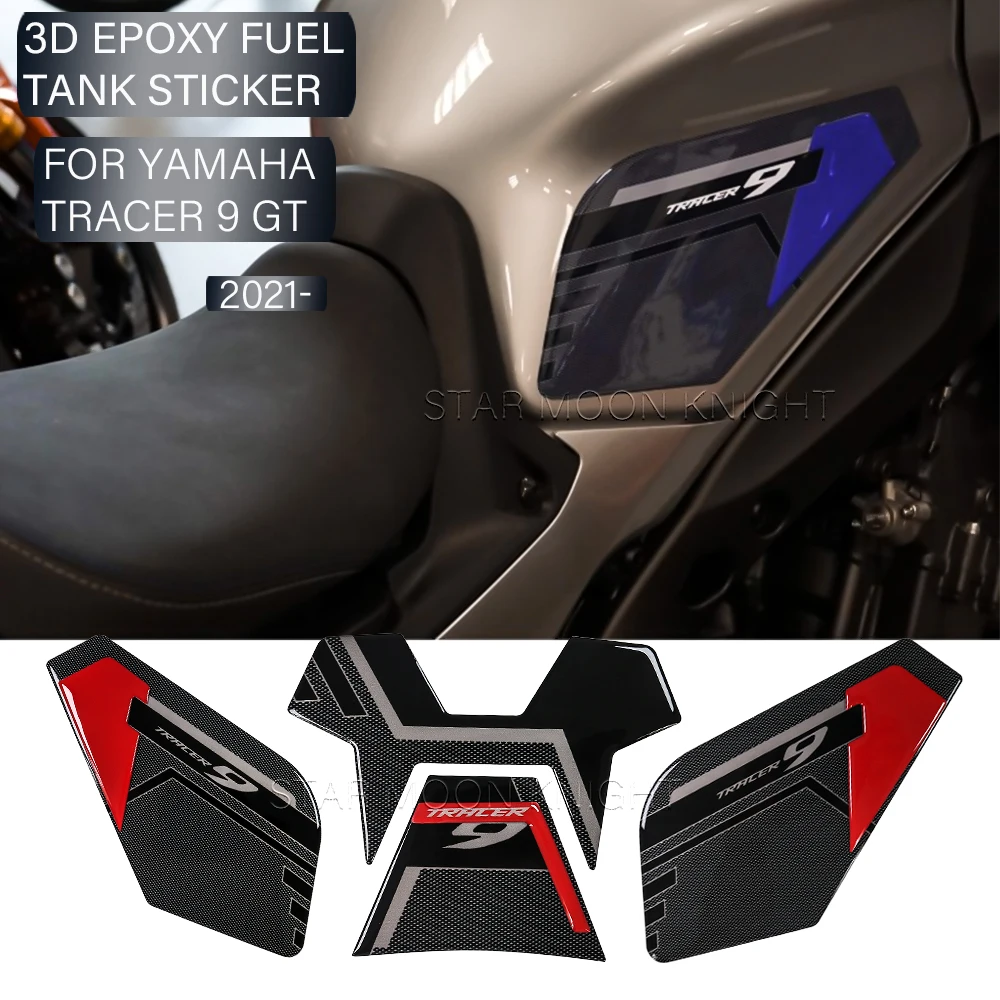 

FOR Yamaha Tracer 9 GT TRACER 9 2021- Carbon Fiber Side Tank Sticker 3D Epoxy Fuel Tank Sticker Scratch Resistant Fuel Tank Pad
