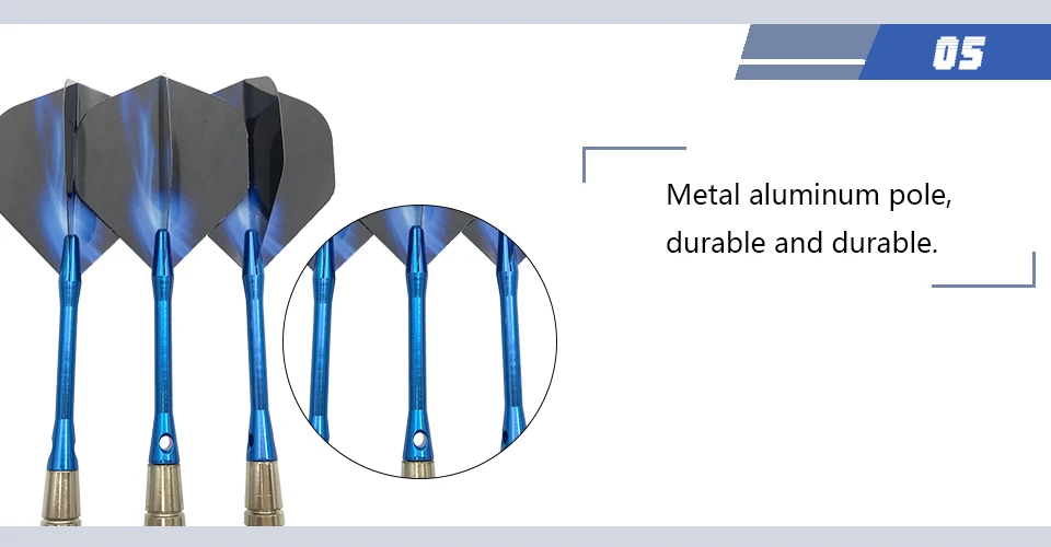 3pcs Of 22g Torpedo Silver Dart Needle Aluminum Rod Blue Aurora Wing Throwing Game Adult Training Entertainment_desvips.com