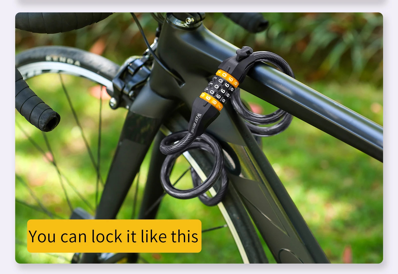 WEST RADFAHREN Fahrrad Kabel Schloss MTB Rennrad Sicherheit Stahl Kabel Anti-diebstahl Passwort Lock Roller Motorrad Fahrrad Zubehör – Detail 18