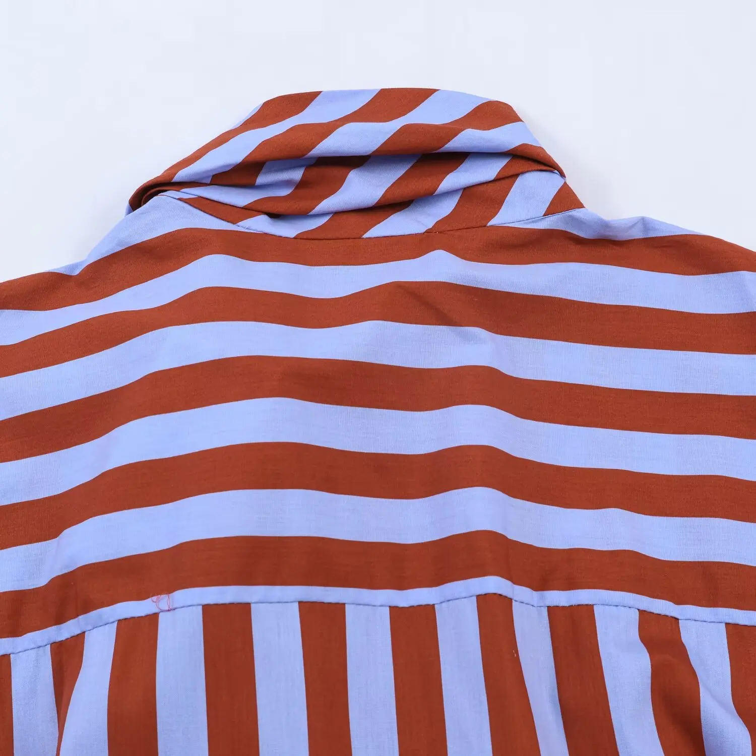 TFMLN Damen Frühling Neue Gestreifte Bluse Eleganter Schleifenkragen Einreihig Locker Sitzende Bluse Lässige Vintage Bedruckte Langarm-Hemden – Detail 10