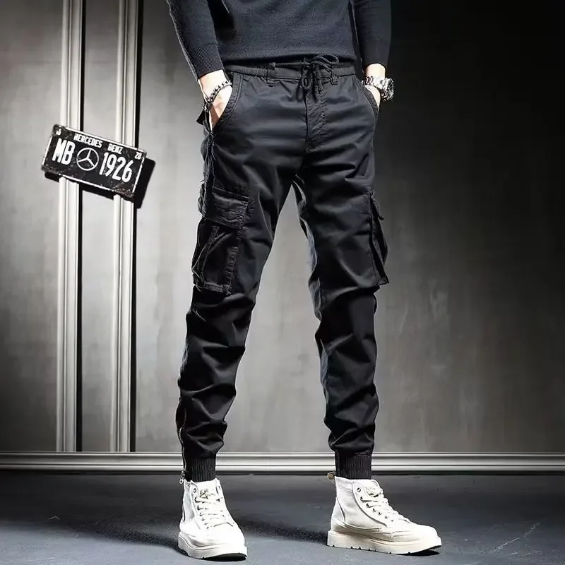 

Spring Autumn Man Tactical Military Cargo Pants Men Techwear High Quality Outdoor Hip Hop Work Stacked Slacks Harem Y2k Trousers