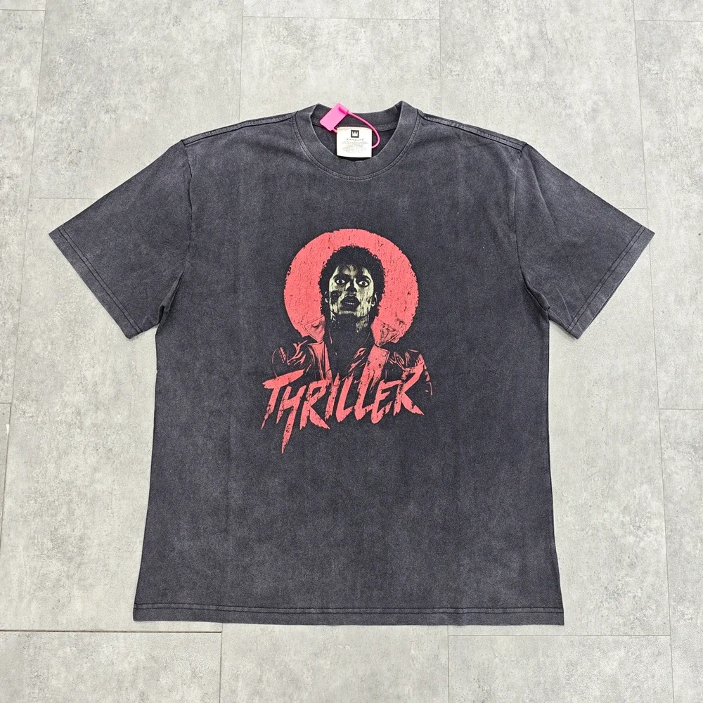 Yao Mode Luxus Vintage Grafiken Drucken Casual Oversize Streetwear T Band Rock Punk Tops Baumwolle Unisex Lose T Shirt Für Männer – Detail 4