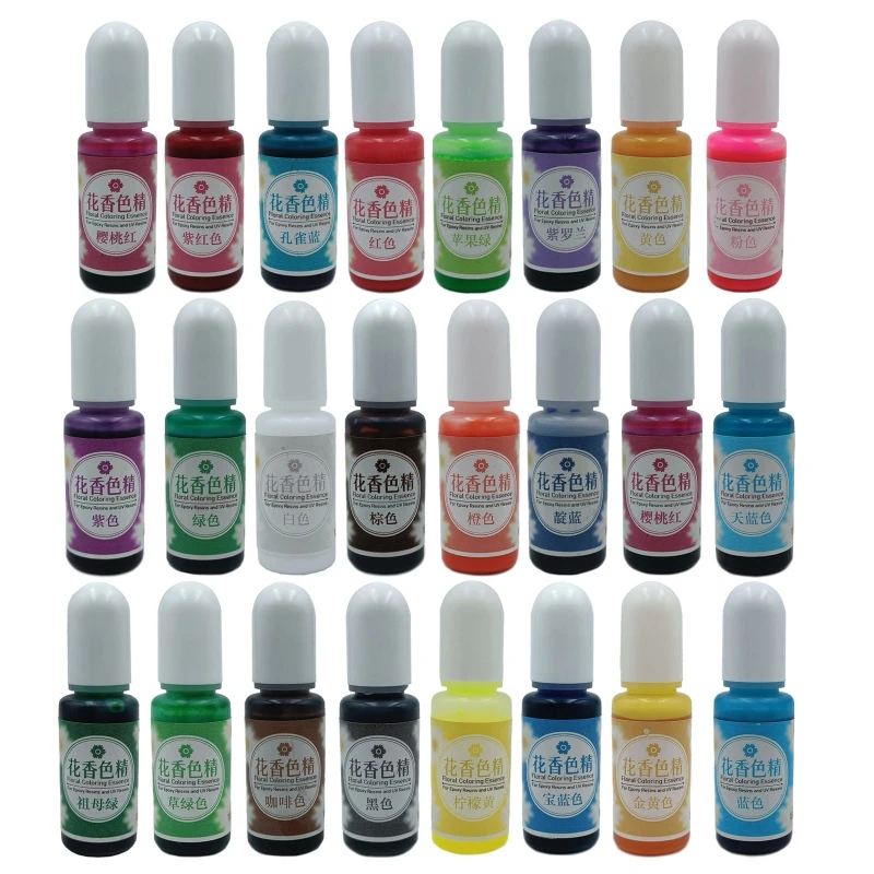 24 Colors Liquid Epoxy Resin Dye Translucent Resin Colorant DIY Craft Art Making
